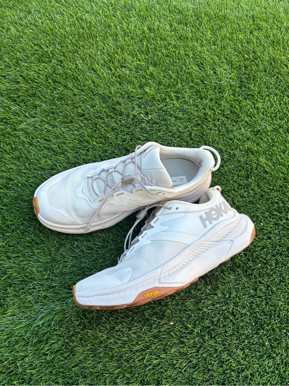 Hoka White Sneakers with vibram Outsole